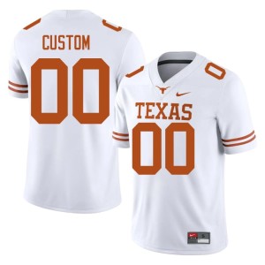 White Texas College Football #00 NCAA Men Custom Jersey 273073-112