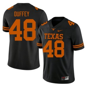 Black Embroidery #48 Longhorns Men Jackson Duffey College Football Jersey 797593-200