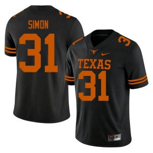 Black Texas College Football #31 Men James Simon Alumni Jerseys 489493-306
