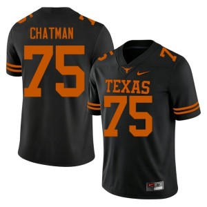 Black #75 Men's College Football UT Longhorns Official Jaydon Chatman Jersey 392042-210