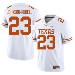 White NCAA #23 College Football UT Longhorns Men Jordon Johnson-Rubell Jerseys 509972-714