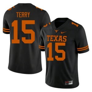 Black #15 University of Texas Alumni College Football Justus Terry Men Jerseys 796670-598