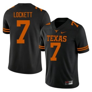 Black Men College Football University of Texas #7 Kaliq Lockett Alumni Jersey 694152-673