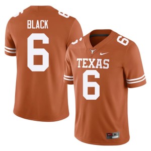 Orange #6 University of Texas Kobe Black Mens College Football NCAA Jerseys 548226-437