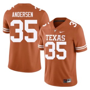 Orange UT Longhorns Men's Game #35 Rett Andersen College Football Jerseys 123859-876