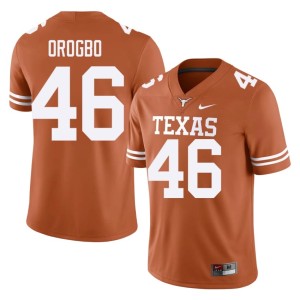 Orange College Football Men's Smith Orogbo Texas Athletics Game #46 Jersey 232789-178