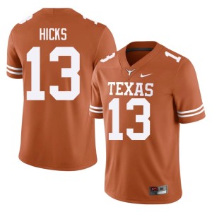 Orange Alumni College Football Mens Zelus Hicks #13 Texas Jerseys 192038-503