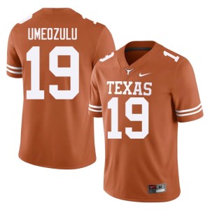 Orange #19 Mens College Football The Horns Replica Zina Umeozulu Jerseys 213533-295