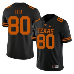 Black Mens Brinley Tita University #80 College Football UT Longhorns Jerseys 285309-913