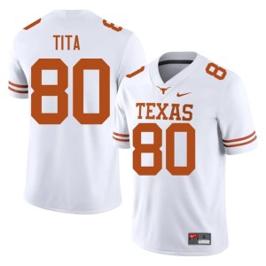White Mens #80 UT Austin Brinley Tita College Football Alumni Jersey 982806-778