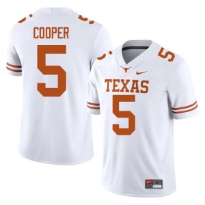 White Mens Derrek Cooper College Football #5 Texas Alumni Jerseys 548342-480