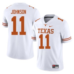 White Official Derrick Johnson College Football Burnt Orange Men #11 Jersey 477326-593