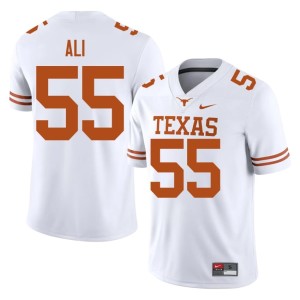 White Player #55 College Football Elijah Ali Men's University of Texas Jerseys 685743-281