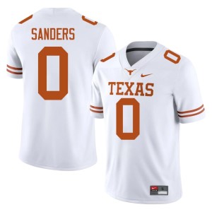 White #0 Ja'Tavion Sanders College Football Men University of Texas Player Jersey 718232-224