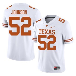 White Official #52 James Johnson The Horns Men College Football Jerseys 246028-479