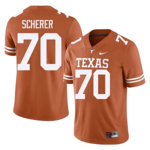 Orange University Kaden Scherer College Football #70 Texas Men Jerseys 114582-476