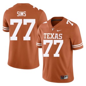 Orange Kenneth Sims Men's College Football Texas #77 Player Jersey 607943-114