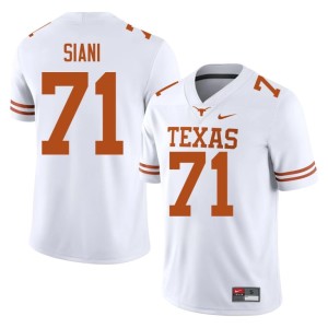 White Official Men's UT #71 Melvin Siani College Football Jersey 186150-836