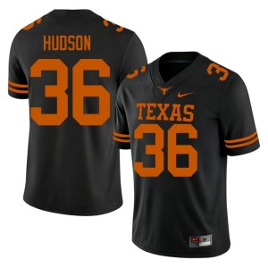 Black College Football Texas Men #36 Nick Hudson NCAA Jersey 653707-504