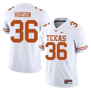 White Mens #36 Nick Hudson Game College Football Texas Athletics Jerseys 492094-786