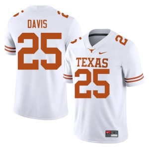 White #25 Game Toray Davis The Horns College Football Mens Jersey 760436-374