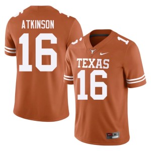 Orange Tyler Atkinson College Football 2026-27 Men #16 UT Jerseys 437617-525