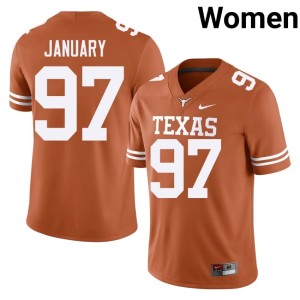 Orange Women's Longhorns 2026-27 College Football Alex January #97 Jersey 855428-918