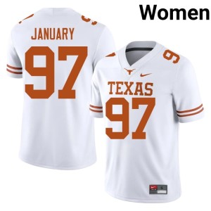 White College Football Official #97 Alex January UT Longhorns Womens Jerseys 408785-258