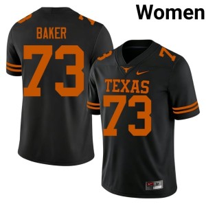 Black University of Texas Longhorns Brandon Baker College Football Replica #73 Women Jersey 700709-754