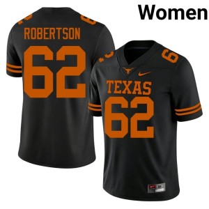 Black College Football Official Women Connor Robertson #62 University of Texas Jerseys 315361-545
