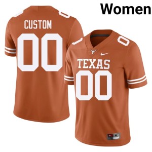 Orange Texas Custom #00 Limited Women College Football Jerseys 635737-470