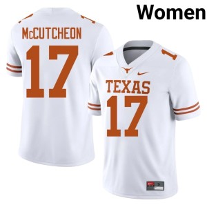 White #17 Daylan McCutcheon UT Longhorns Alumni College Football Women Jerseys 946076-155