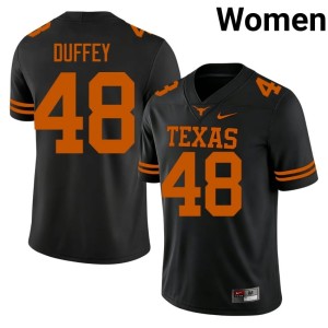 Black High School College Football Jackson Duffey #48 Texas Longhorns Womens Jersey 230856-657