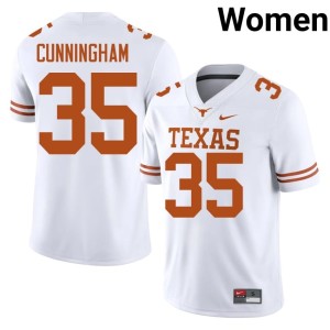 White #37 College Football Women UT Official Jonathan Cunningham Jerseys 431920-792