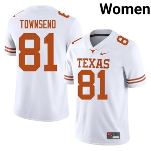 White #81 2026-27 Nick Townsend UT Austin College Football Women Jerseys 633108-570