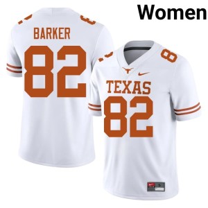 White Texas Longhorns Women's College Football #82 Replica Ridge Barker Jerseys 561404-280