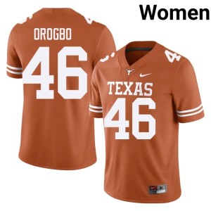 Orange #46 Smith Orogbo Women's College Football Texas Official Jersey 243273-275