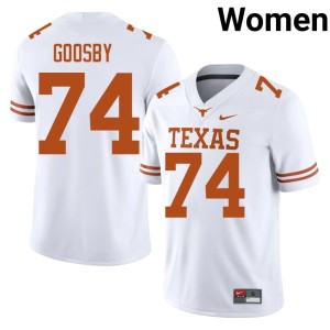 White 2026-27 #74 Trevor Goosby College Football Women Longhorns Jerseys 735925-706