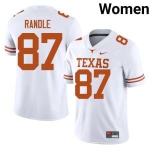 White #87 University of Texas College Football 2026-27 Womens Will Randle Jersey 453866-358