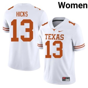 White Zelus Hicks Womens College Football #13 2026-27 Lone Star State Reps Jersey 721453-349