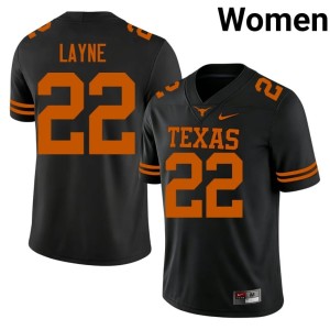 Black UT Women's Bobby Layne College Football #22 University Jerseys 147161-293