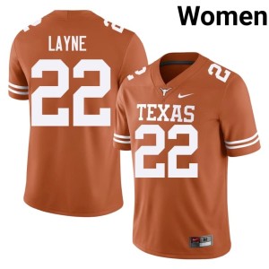 Orange #22 Women College Football Bobby Layne The Horns Replica Jerseys 985597-655