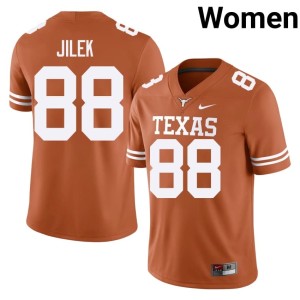 Orange Women's Stitched #88 College Football Longhorns Charlie Jilek Jerseys 931455-435
