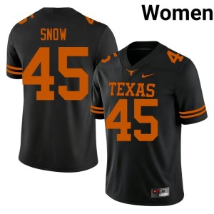 Black College Football Longhorns #45 Darius Snow Replica Women's Jersey 305793-670