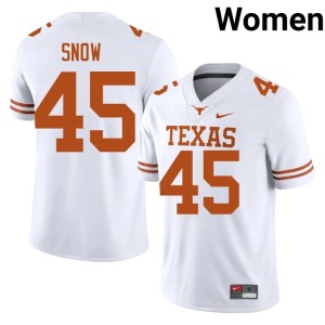 White UT Darius Snow Womens Replica #45 College Football Jersey 186142-824