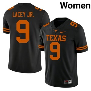 Black Karle Lacey Jr. #9 Women's Replica College Football UT Jersey 246019-531