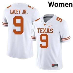 White Longhorns #9 Karle Lacey Jr. Replica Womens College Football Jersey 477171-998