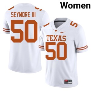 White College Football Official #50 Laurence Seymore III Women University of Texas Jerseys 643930-394