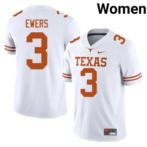 White College Football Replica Womens Quinn Ewers #3 Texas Jerseys 916485-530