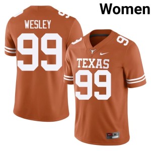 Orange College Football Official Richard Wesley Longhorns Women #99 Jerseys 631358-680